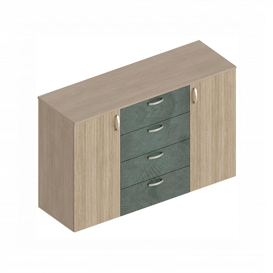 Ева Комод с 2 створками и 4 ящиками